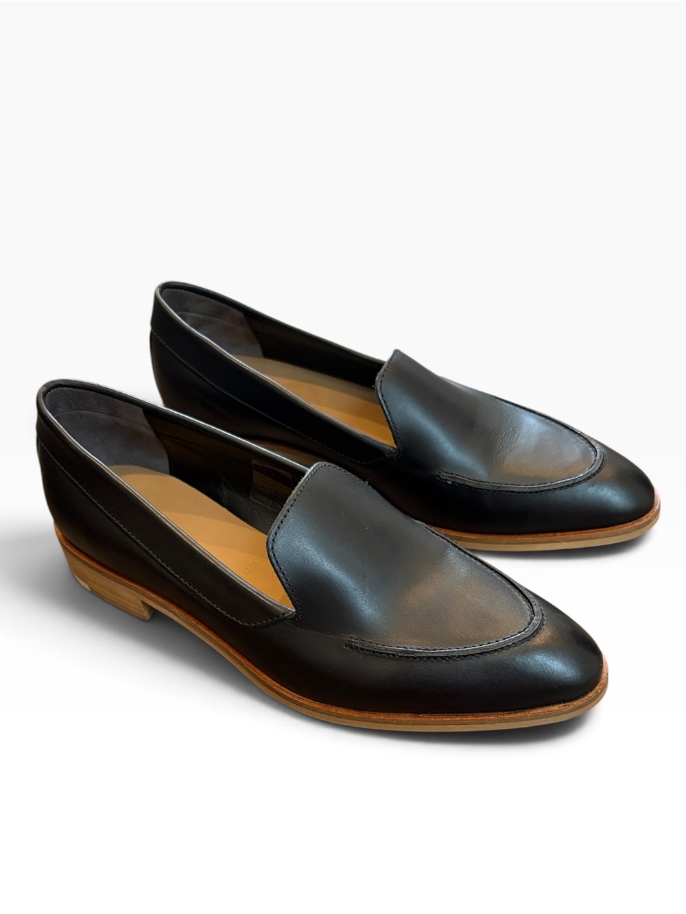 Everlane The Modern Loafer Women’s 6.5 Black Leather Slip-On Pointed Toe